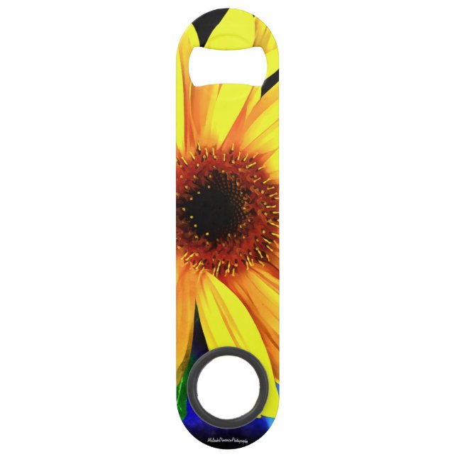 Sunflower Bottle Opener Bar Key (Front)
