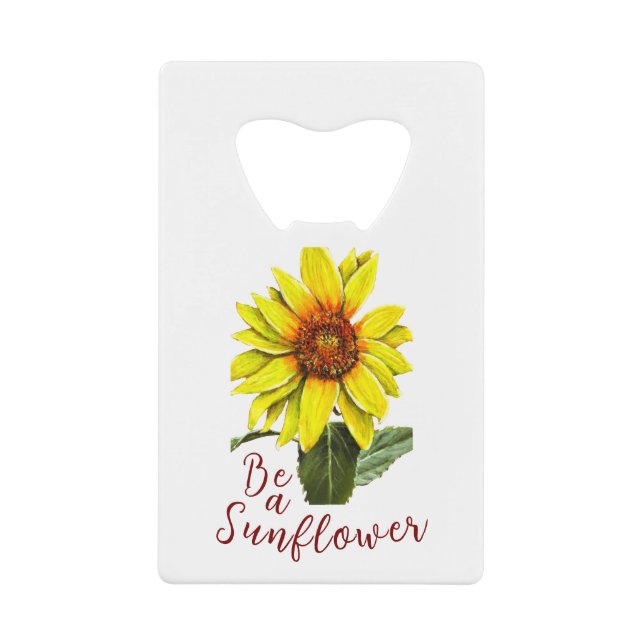 Sunflower Bottle Opener Credit Card Bottle Opener (Front)
