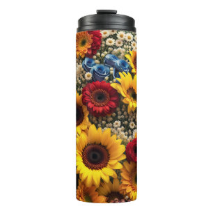 Sunflower Bouquet #88 - Thermal Tumbler