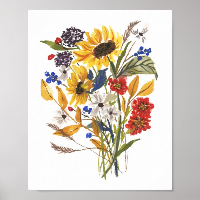 Sunflower Bouquet Art Print (Front)