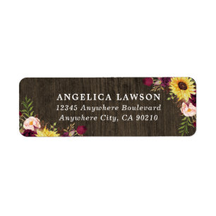 Sunflower Bourgogne Red Roses Russe Mariage en boi