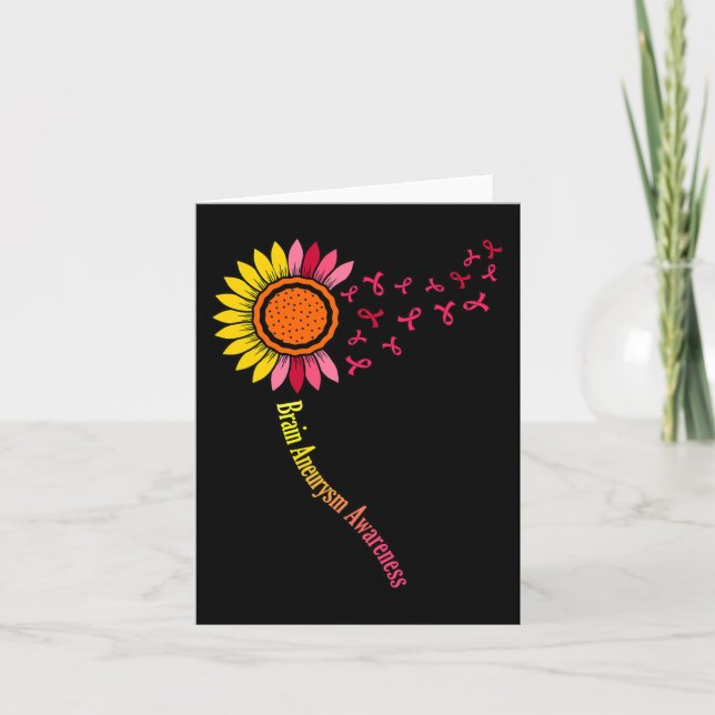 Sunflower Brain Aneurysm Awareness Month Support G Card (Front)
