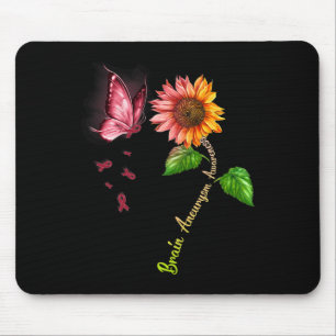 Sunflower Brain Aneurysm Awareness Mouse Pad