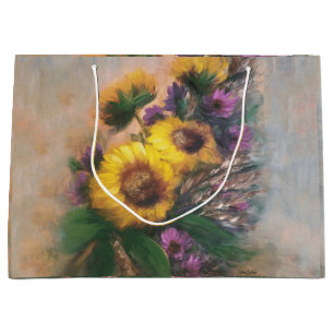 Sunflower Breeze by Jason Street  Large Gift Bag