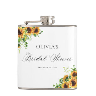 Sunflower Bridal Shower Flask