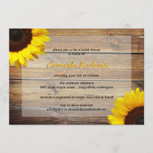 Sunflower Bridal Shower Invitation