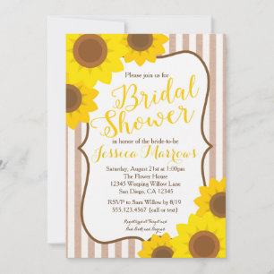 Sunflower Bridal Shower Invitation