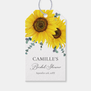Sunflower Bridal Shower Thank you Favour Tags