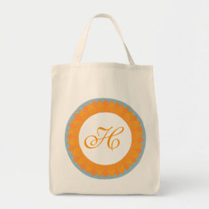 Sunflower, Bridesmaid monogram tote bags, H Bag