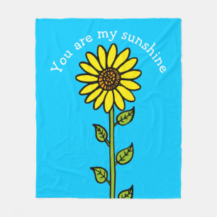 Sunflower Bright Colourful Fun Personalized Fleece Blanket