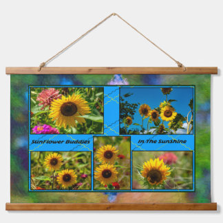 Sunflower Buddies in the Sunshine Hanging Tapestry