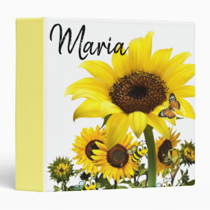 Sunflower Bumblebee Avery Classeur