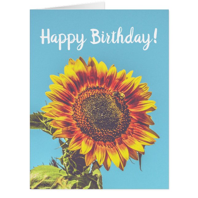 Sunflower & Bumblebee Custom Big Birthday (Front)