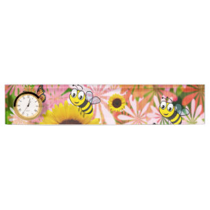 Sunflower Bumblebee Desk Nameplate