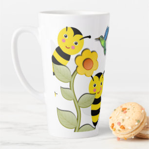 Sunflower Bumblebee Latte Mug