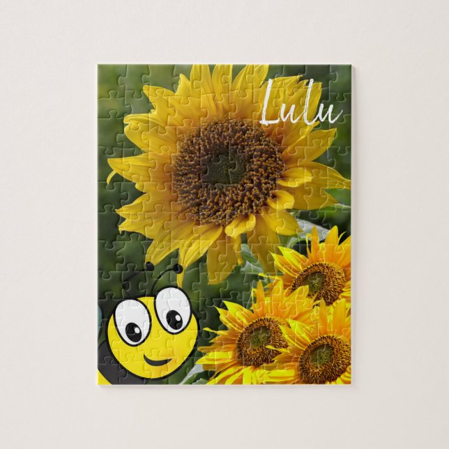 Sunflower Bumblebee Puzzles (Vertical)