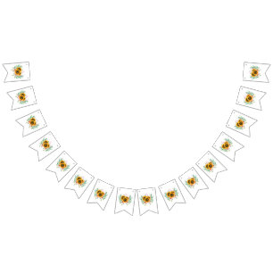 Sunflower   bunting flags