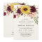 Sunflower Burgundy Red Blush Peony Rose Wedding
