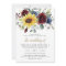 Sunflower Burgundy Roses Navy Blue Rustic Wedding