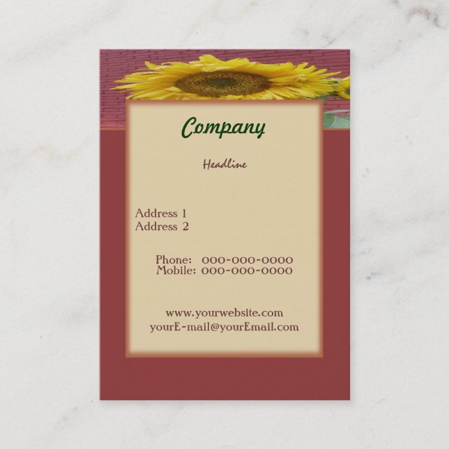Sunflower Business Card (Front)