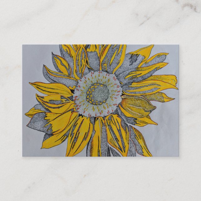Sunflower business cards, Sunflower designed art Business Card (Front)