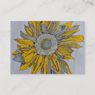 Sunflower business cards, Sunflower designed art Card