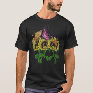Sunflower Butterfly Collector Entomology Animal Bu T-Shirt