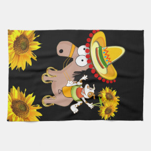 Sunflower Butterfly Horse  Kitchen Towel