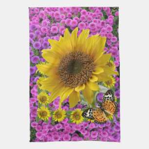 Sunflower Butterfly Kitchen Towel