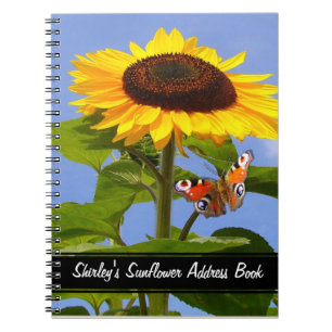Sunflower & Butterfly ~ Note Book