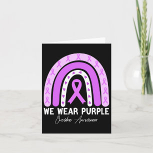 Sunflower Butterfly Overdose Awareness Month Purpl Card