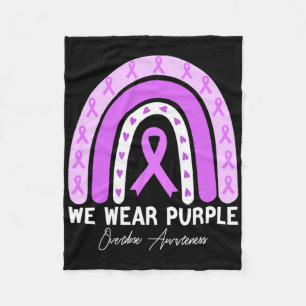 Sunflower Butterfly Overdose Awareness Month Purpl Fleece Blanket