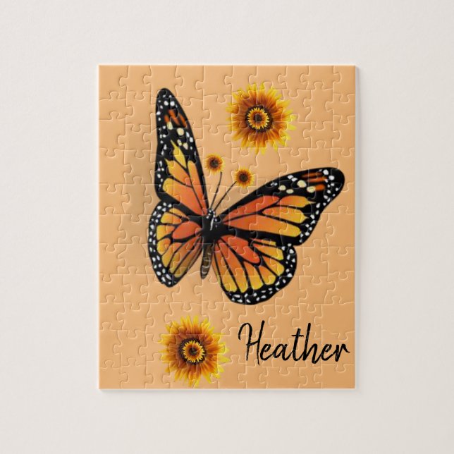 Sunflower Butterfly Puzzles (Vertical)
