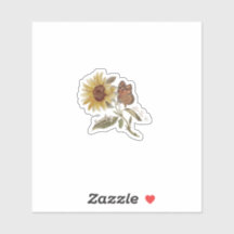 Sunflower Butterfly Sticker, Grounded Roots Decal