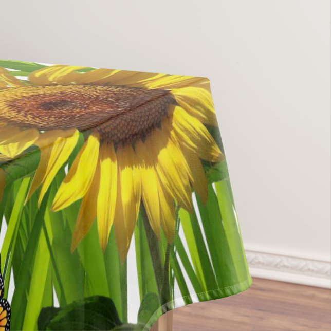 Sunflower Butterfly Tablecloth (In Situ)
