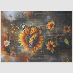 Sunflower Butterfly Tissue Paper