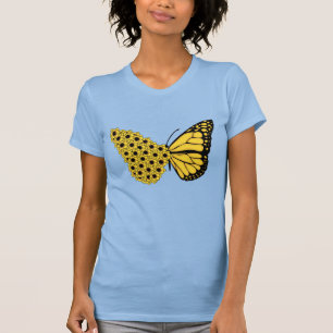 sunflower butterfly vintage women monarch T-Shirt