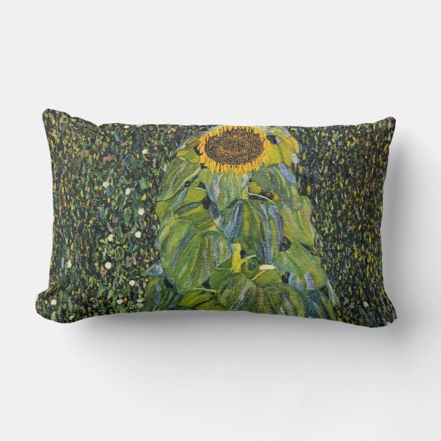 Sunflower by Gustav Klimt Lumbar Pillow (Front)