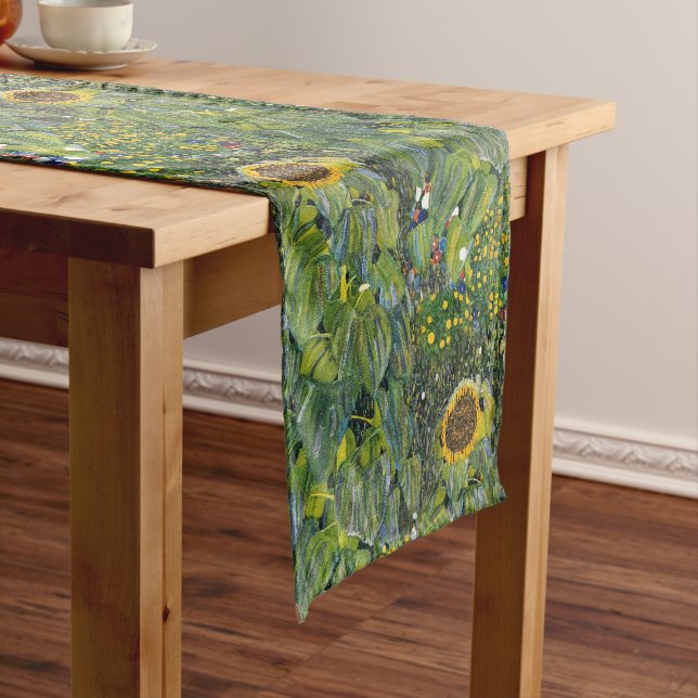 Sunflower by Gustav Klimt Short Table Runner (In Situ)