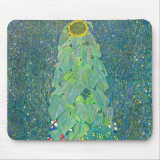 Sunflower by Klimt, Vintage Flowers Art Nouveau Mouse Pad