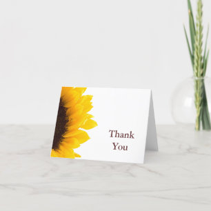 sunflower by Petr Kratochvil, Thank You Note Card