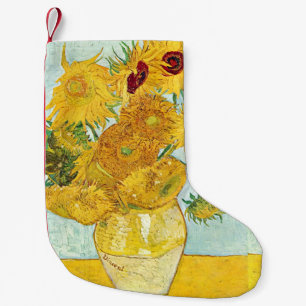 sunflower by Vincent Van Gogh,post impressionist p Small Christmas Stocking