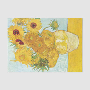 sunflower by Vincent Van Gogh,post impressionist p Tissue Paper