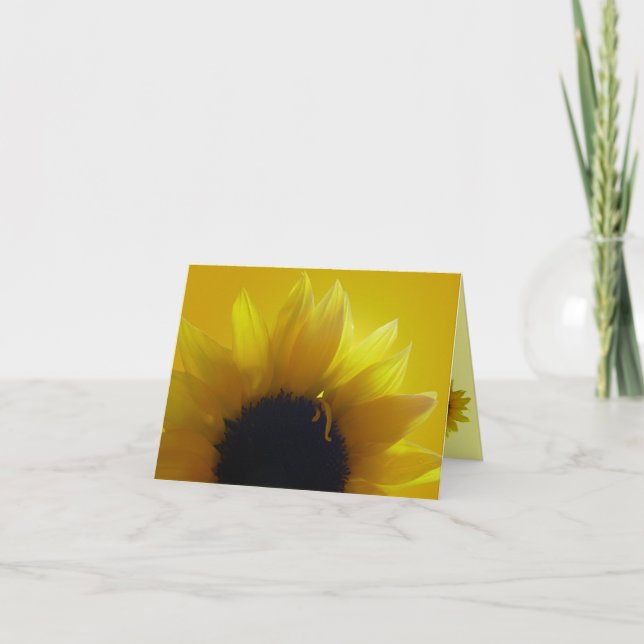 Sunflower Card Yellow Flower Greeting Card (Front)
