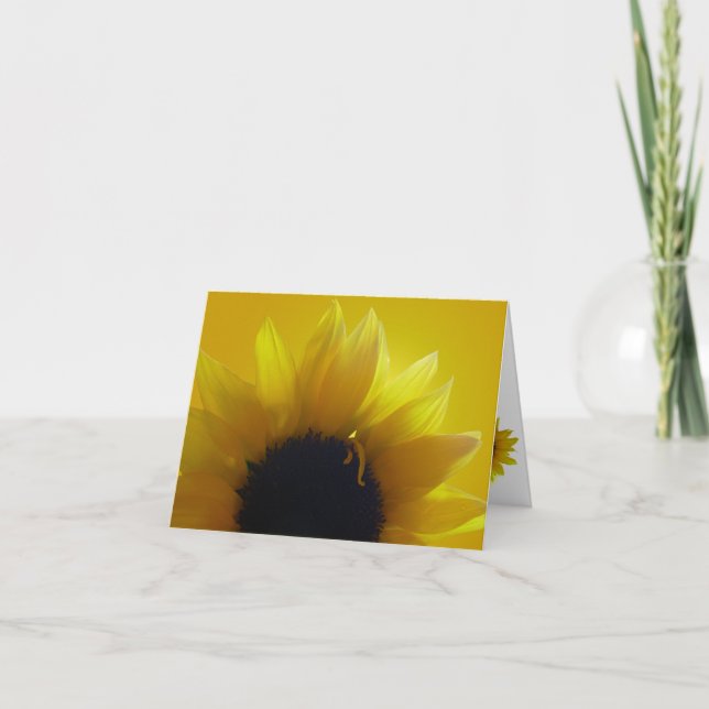 Sunflower Card Yellow Flower Greeting Card (Front)