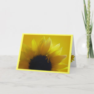 Sunflower Card Yellow Flower Greeting Card