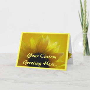 Sunflower Card Yellow Flower Greeting Card