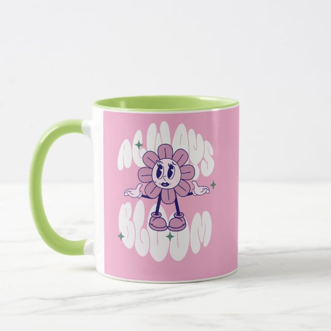 Sunflower Cartoon Quote  Mug (Left)