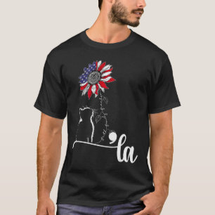 Sunflower Cat Comma La Kamala Harris For President T-Shirt