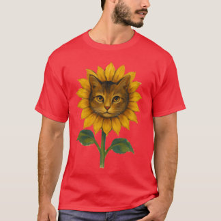 Sunflower Cat retro T-Shirt